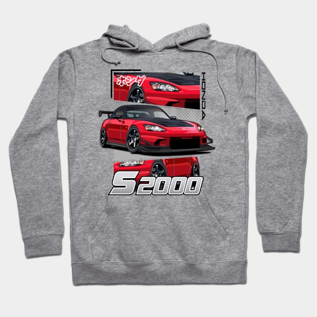 S2000 RED JDM Hoodie by squealtires